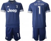 Wholesale Cheap Men 2020-2021 club Juventus away 1 blue Soccer Jerseys