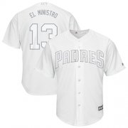 Wholesale Cheap Padres #13 Manny Machado White "El Ministro" Players Weekend Cool Base Stitched MLB Jersey