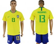 Wholesale Cheap Brazil #13 Marquinhos Home Soccer Country Jersey