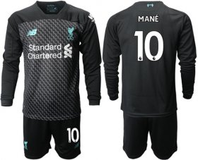 Wholesale Cheap Liverpool #10 Mane Third Long Sleeves Soccer Club Jersey