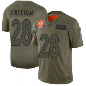 Wholesale Cheap Nike Broncos #28 Royce Freeman Camo Men\'s Stitched NFL Limited 2019 Salute To Service Jersey