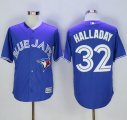 Wholesale Cheap Blue Jays #32 Roy Halladay Blue New Cool Base Stitched MLB Jersey