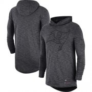 Wholesale Cheap Nike Tampa Bay Buccaneers Heathered Charcoal Fan Gear Tonal Slub Hooded Long Sleeve T-Shirt