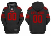 Wholesale Cheap Men's San Francisco 49ers Customized Black Alternate Pullover Hoodie