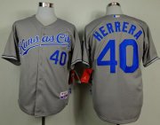 Wholesale Cheap Royals #40 Kelvin Herrera Grey Cool Base Stitched MLB Jersey