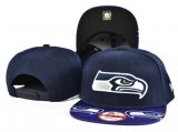 Wholesale Cheap Seahawks Team Logo Navy Adjustable Hat SF