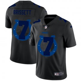 Wholesale Cheap Indianapolis Colts #7 Jacoby Brissett Men\'s Nike Team Logo Dual Overlap Limited NFL Jersey Black