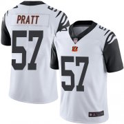 Wholesale Cheap Nike Bengals #57 Germaine Pratt White Men's Stitched NFL Limited Rush Jersey