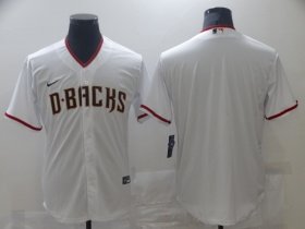 Wholesale Cheap Men\'s Arizona Diamondback Blank White Stitched MLB Cool Base Nike Jersey
