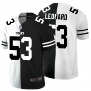 Cheap Indianapolis Colts #53 Darius Leonard Men's Black V White Peace Split Nike Vapor Untouchable Limited NFL Jersey