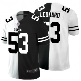 Cheap Indianapolis Colts #53 Darius Leonard Men\'s Black V White Peace Split Nike Vapor Untouchable Limited NFL Jersey