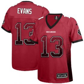 Wholesale Cheap Nike Buccaneers #13 Mike Evans Red Team Color Women\'s Stitched NFL Elite Drift Fashion Jersey