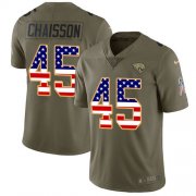 Wholesale Cheap Nike Jaguars #45 K'Lavon Chaisson Olive/USA Flag Men's Stitched NFL Limited 2017 Salute To Service Jersey