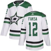 Cheap Adidas Stars #12 Radek Faksa White Road Authentic Youth Stitched NHL Jersey