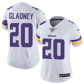 Wholesale Cheap Nike Vikings #20 Jeff Gladney White Women\'s Stitched NFL Vapor Untouchable Limited Jersey