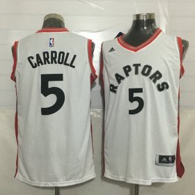 Wholesale Cheap Men\'s Toronto Raptors #5 DeMarre Carroll White New NBA Rev 30 Swingman Jersey