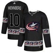 Wholesale Cheap Adidas Blue Jackets #10 Alexander Wennberg Black Authentic Team Logo Fashion Stitched NHL Jersey