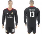 Wholesale Cheap Real Madrid #13 K.Casilla Black Goalkeeper Long Sleeves Soccer Club Jersey