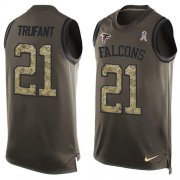 Wholesale Cheap Nike Falcons #21 Desmond Trufant Green Men's Stitched NFL Limited Salute To Service Tank Top Jersey