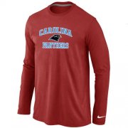 Wholesale Cheap Nike Carolina Panthers Heart & Soul Long Sleeve T-Shirt Red