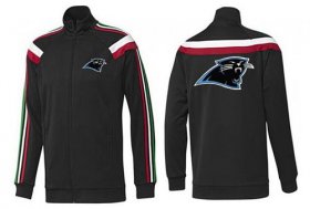 Wholesale Cheap NFL Carolina Panthers Team Logo Jacket Black_2