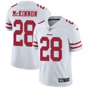 Wholesale Cheap Nike 49ers #28 Jerick McKinnon White Men's Stitched NFL Vapor Untouchable Limited Jersey