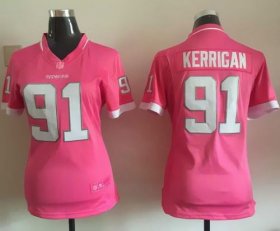 Wholesale Cheap Nike Redskins #91 Ryan Kerrigan Pink Women\'s Stitched NFL Elite Bubble Gum Jersey