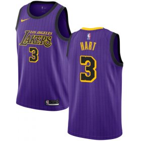 Wholesale Cheap Men\'s Los Angeles Lakers #3 Josh Hart Purple Nike NBA City Edition Authentic Jersey
