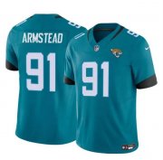 Cheap Men's Jacksonville Jaguars #91 Arik Armstead Teal 2024 F.U.S.E Vapor Untouchable Limited Football Stitched Jersey
