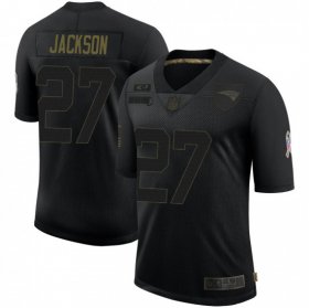 Wholesale Cheap Men\'s New England Patriots #27 J.C. Jackson Limited 2020 Salute To Service Black Jersey