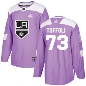 Wholesale Cheap Adidas Kings #73 Tyler Toffoli Purple Authentic Fights Cancer Stitched Youth NHL Jersey