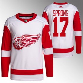 Cheap Men\'s Detroit Red Wings #17 Daniel Sprong White Stitched Jersey