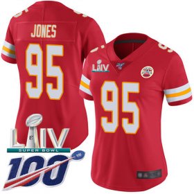 Wholesale Cheap Nike Chiefs #95 Chris Jones Red Super Bowl LIV 2020 Team Color Women\'s Stitched NFL 100th Season Vapor Untouchable Limited Jersey