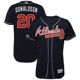 Wholesale Cheap Braves #20 Josh Donaldson Navy Blue Flexbase Authentic Collection Stitched MLB Jersey