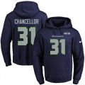 Wholesale Cheap Nike Seahawks #31 Kam Chancellor Navy Blue Name & Number Pullover NFL Hoodie