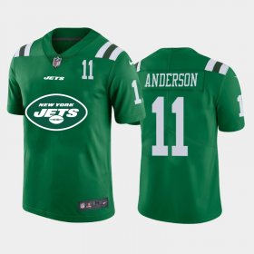 Wholesale Cheap New York Jets #11 Robby Anderson Green Men\'s Nike Big Team Logo Player Vapor Limited NFL Jersey