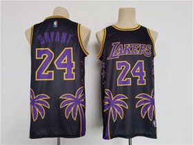 Wholesale Cheap Men\'s Los Angeles Lakers #24 Kobe Bryant Black Throwback basketball Jersey