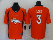Wholesale Cheap Men's Denver Broncos #3 Drew Lock Orange 2020 Big Logo Vapor Untouchable Stitched NFL Nike Fashion Limited Jersey