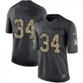 Wholesale Cheap Nike Bills #34 Thurman Thomas Black Men's Stitched NFL Limited 2016 Salute To Service Jersey