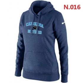 Wholesale Cheap Women\'s Nike Carolina Panthers Heart & Soul Pullover Hoodie Dark Blue
