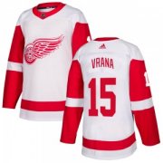 Wholesale Cheap Men's Detroit Red Wings #15 Jakub Vrana Adidas Authentic White Jersey