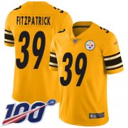 Wholesale Cheap Nike Steelers #39 Minkah Fitzpatrick Gold Men's Stitched NFL Limited Inverted Legend 100th Season Jersey