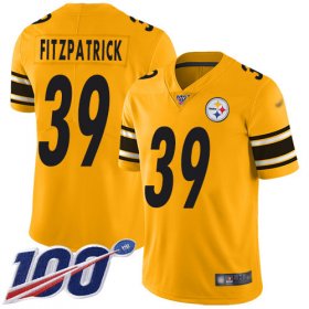 Wholesale Cheap Nike Steelers #39 Minkah Fitzpatrick Gold Men\'s Stitched NFL Limited Inverted Legend 100th Season Jersey