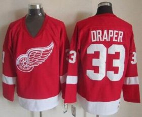 Wholesale Cheap Red Wings #33 Kris Draper Red CCM Throwback Stitched NHL Jersey