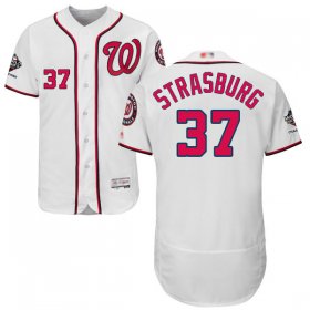 Wholesale Cheap Nationals #37 Stephen Strasburg White Flexbase Authentic Collection 2019 World Series Champions Stitched MLB Jersey