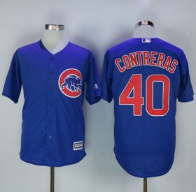 Wholesale Cheap Cubs #40 Willson Contreras Blue New Cool Base Stitched MLB Jersey