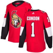 Wholesale Cheap Adidas Senators #1 Mike Condon Red Home Authentic Stitched Youth NHL Jersey