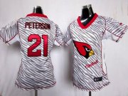Wholesale Cheap Nike Cardinals #21 Patrick Peterson Zebra Women's Stitched NFL Elite Jersey