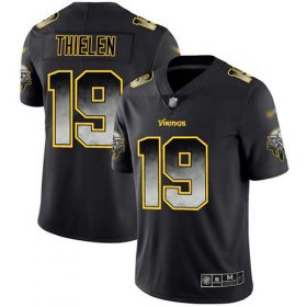 Wholesale Cheap Nike Vikings #19 Adam Thielen Black Men\'s Stitched NFL Vapor Untouchable Limited Smoke Fashion Jersey