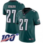Wholesale Cheap Nike Eagles #27 Malcolm Jenkins Midnight Green Team Color Men's Stitched NFL 100th Season Vapor Limited Jersey